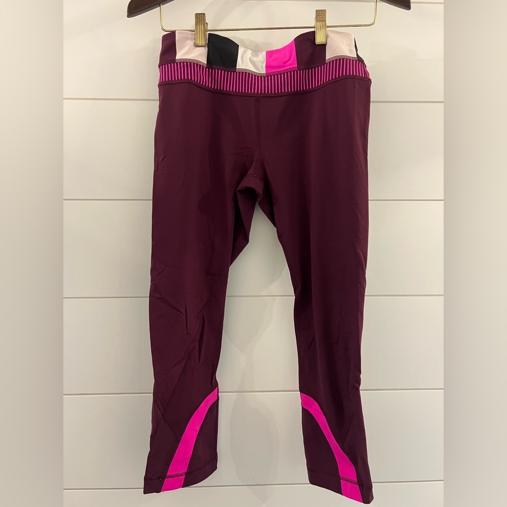 Lululemon Run Inspire II Crop Leggings Women's 6 Multicolored